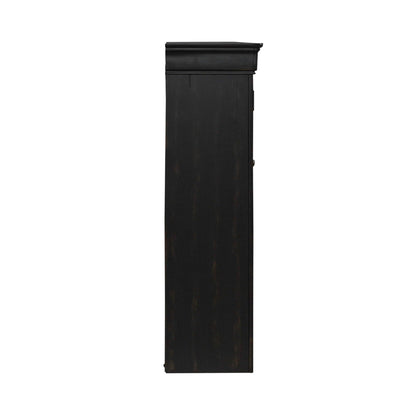 Meritage - Jr Executive Credenza Hutch - Aged Charcoal - Hornell Furniture Outlet