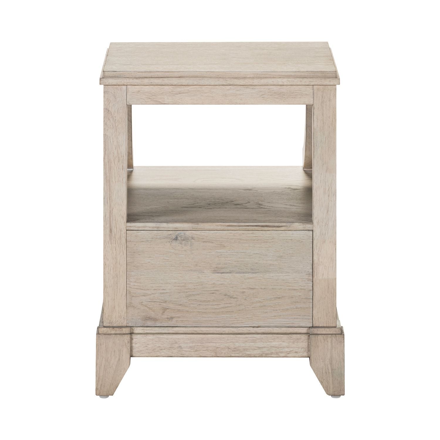 New Haven - Chairside Table - Sanctuary White - Hornell Furniture Outlet