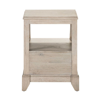 New Haven - Chairside Table - Sanctuary White - Hornell Furniture Outlet