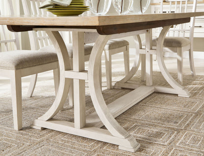 Shaybrock - Antique White / Brown - Rectangular Dining Room Extension Table - Hornell Furniture Outlet