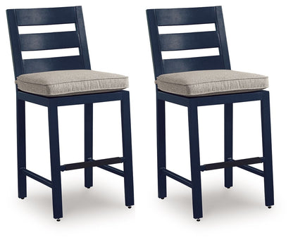 East Beach - Barstool (Set of 2) - Blue - Hornell Furniture Outlet