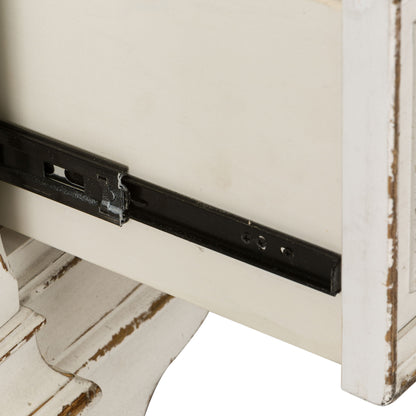 Abbey Park - 2 Drawer Nightstand With Charging Station - White - Hornell Furniture Outlet
