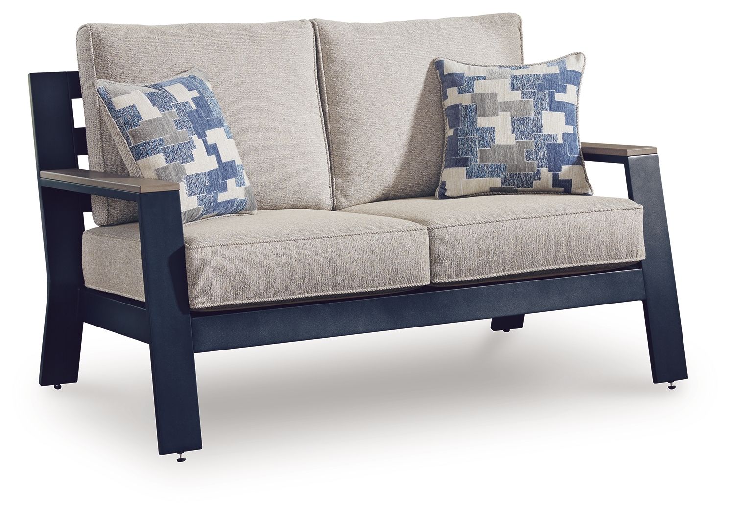 East Beach - Loveseat With Cushion - Blue - Hornell Furniture Outlet