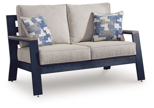 East Beach - Loveseat With Cushion - Blue - Hornell Furniture Outlet