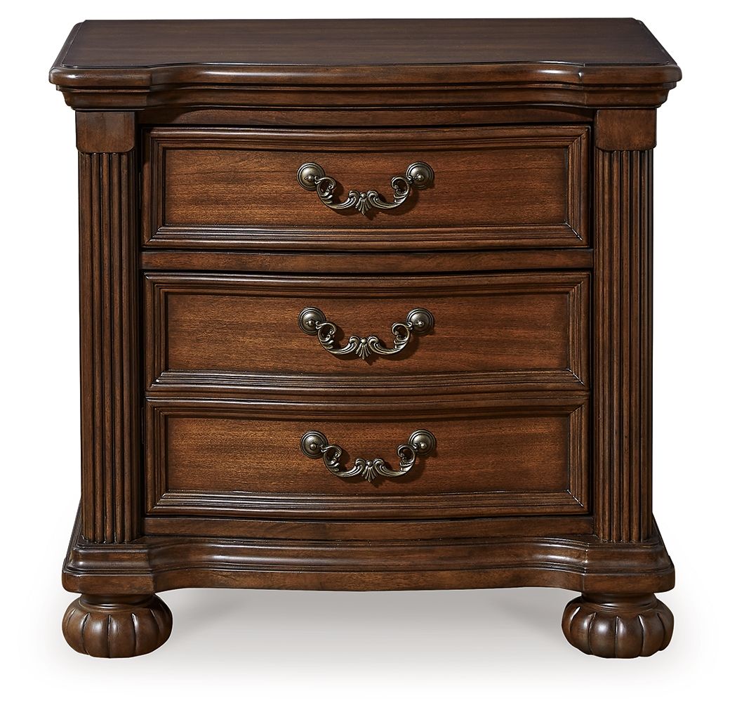 Lavinton - Brown - Three Drawer Night Stand - Hornell Furniture Outlet