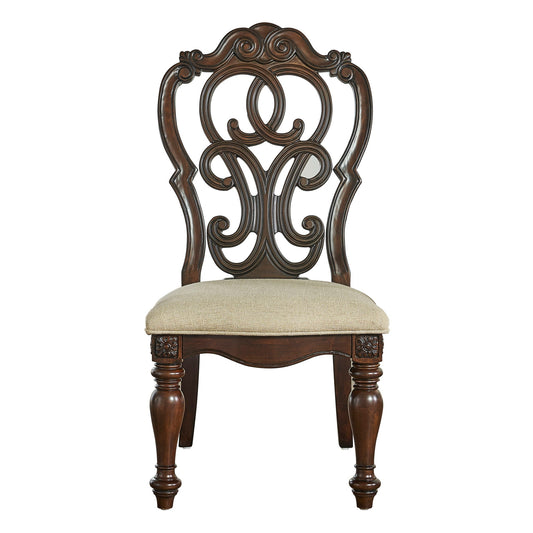 Royale - Side Chair (Set of 2) - Dark Brown - Hornell Furniture Outlet