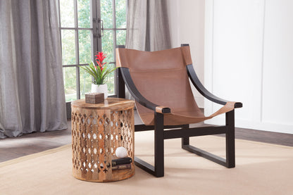 Brinley - Round End Table - Light Brown - Hornell Furniture Outlet