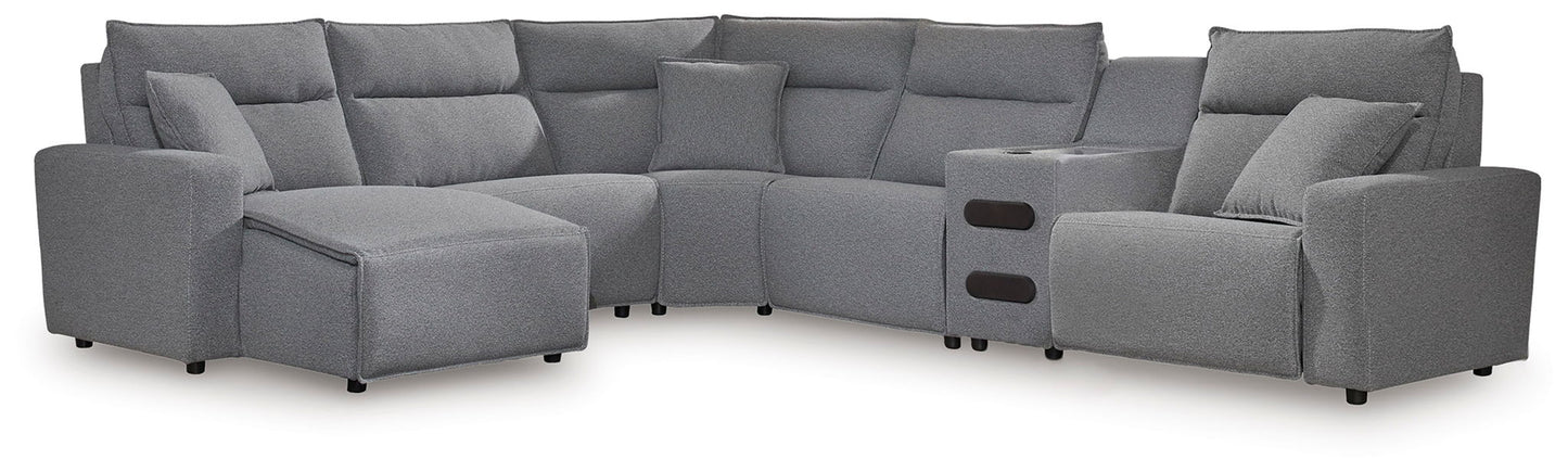 ModMax II - Salt And Pepper - Reclining Sectional - Hornell Furniture Outlet