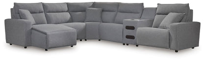 ModMax II - Salt And Pepper - Reclining Sectional - Hornell Furniture Outlet