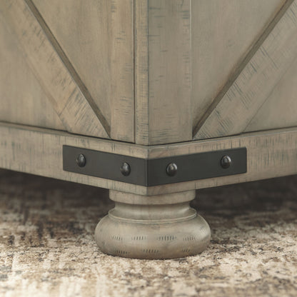 Aldwin - Gray - Cocktail Table With Storage - Square - Hornell Furniture Outlet