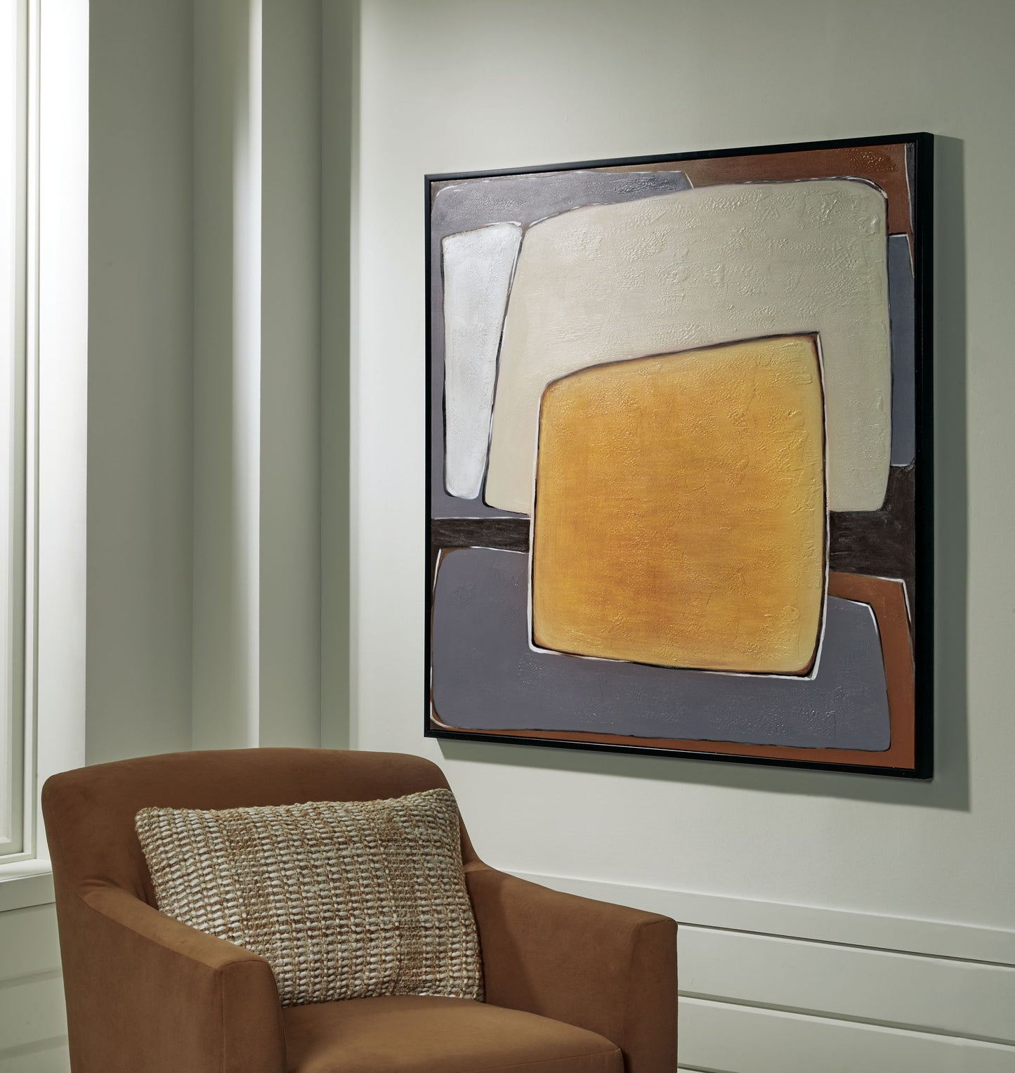 Actman - Cream / Brown / Gray - Wall Art - Hornell Furniture Outlet