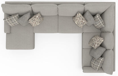 Livingston - Sectional With Comfort Coil Seating And Accent Pillows Included - Hornell Furniture Outlet