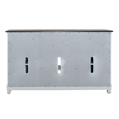 Allyson Park - 68" Highboy TV Console - White - Hornell Furniture Outlet