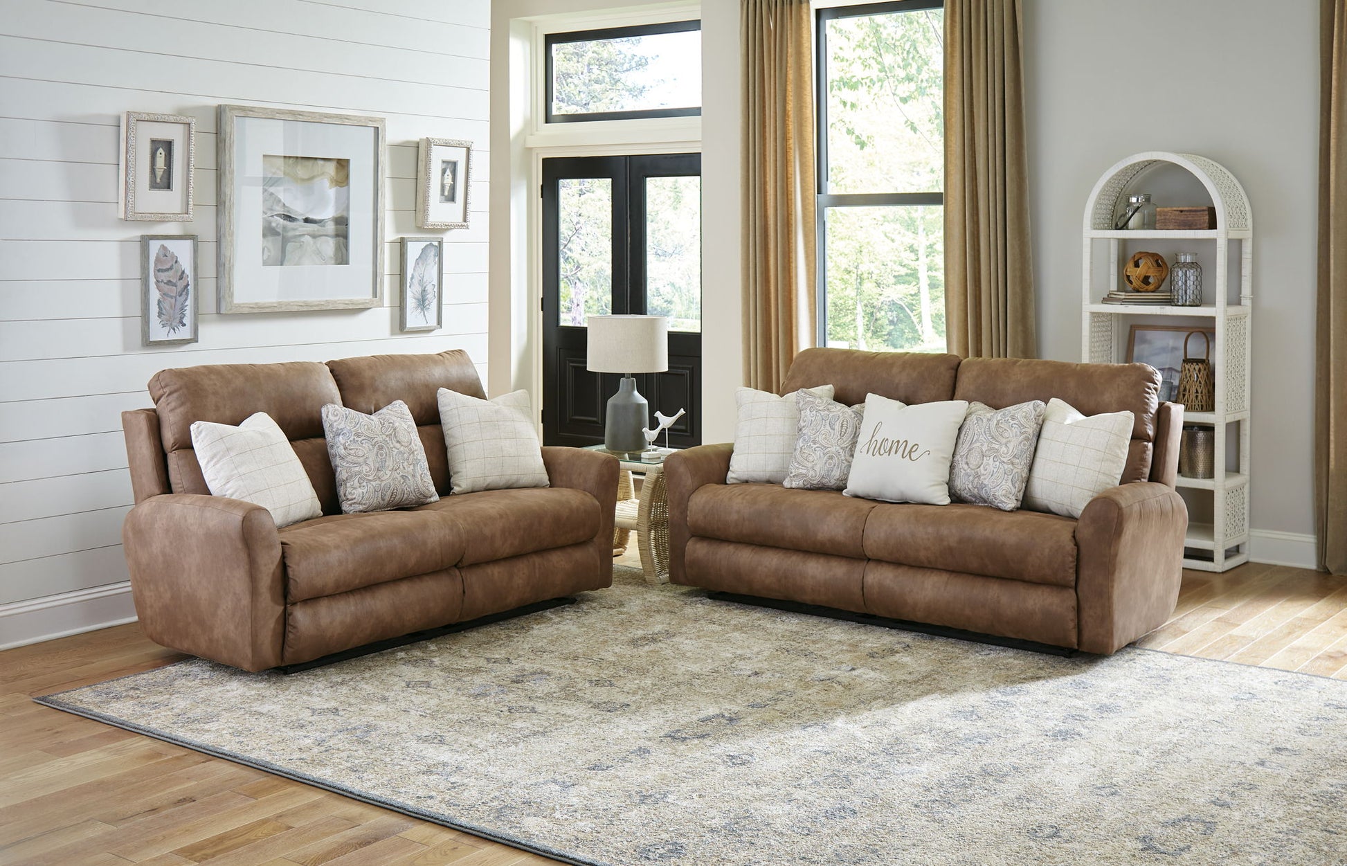 Justine - Lay Flat Reclining Loveseat - Burlap - Hornell Furniture Outlet