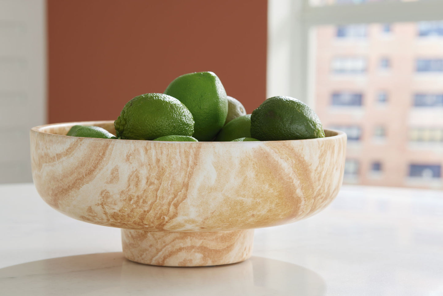 Cammen - Tan / White - Bowl - Hornell Furniture Outlet