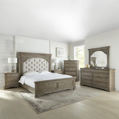 Highland - 5 Piece Bedroom Set - Driftwood - Hornell Furniture Outlet