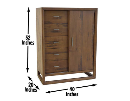 Lofton - Gentleman's Chest - Dark Brown - Hornell Furniture Outlet