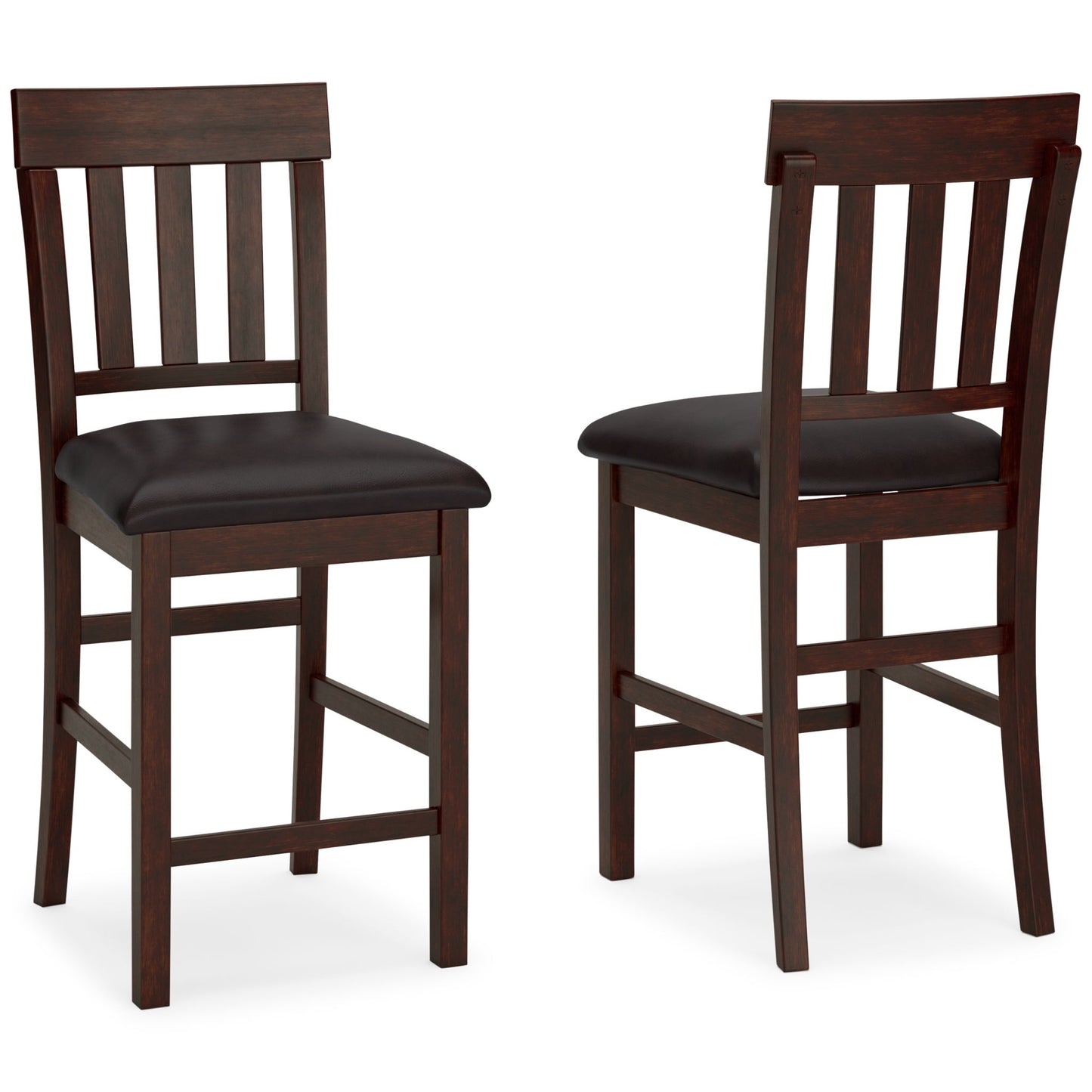 Haddigan - Upholstered Barstool (Set of 2) - Dark Brown - Hornell Furniture Outlet