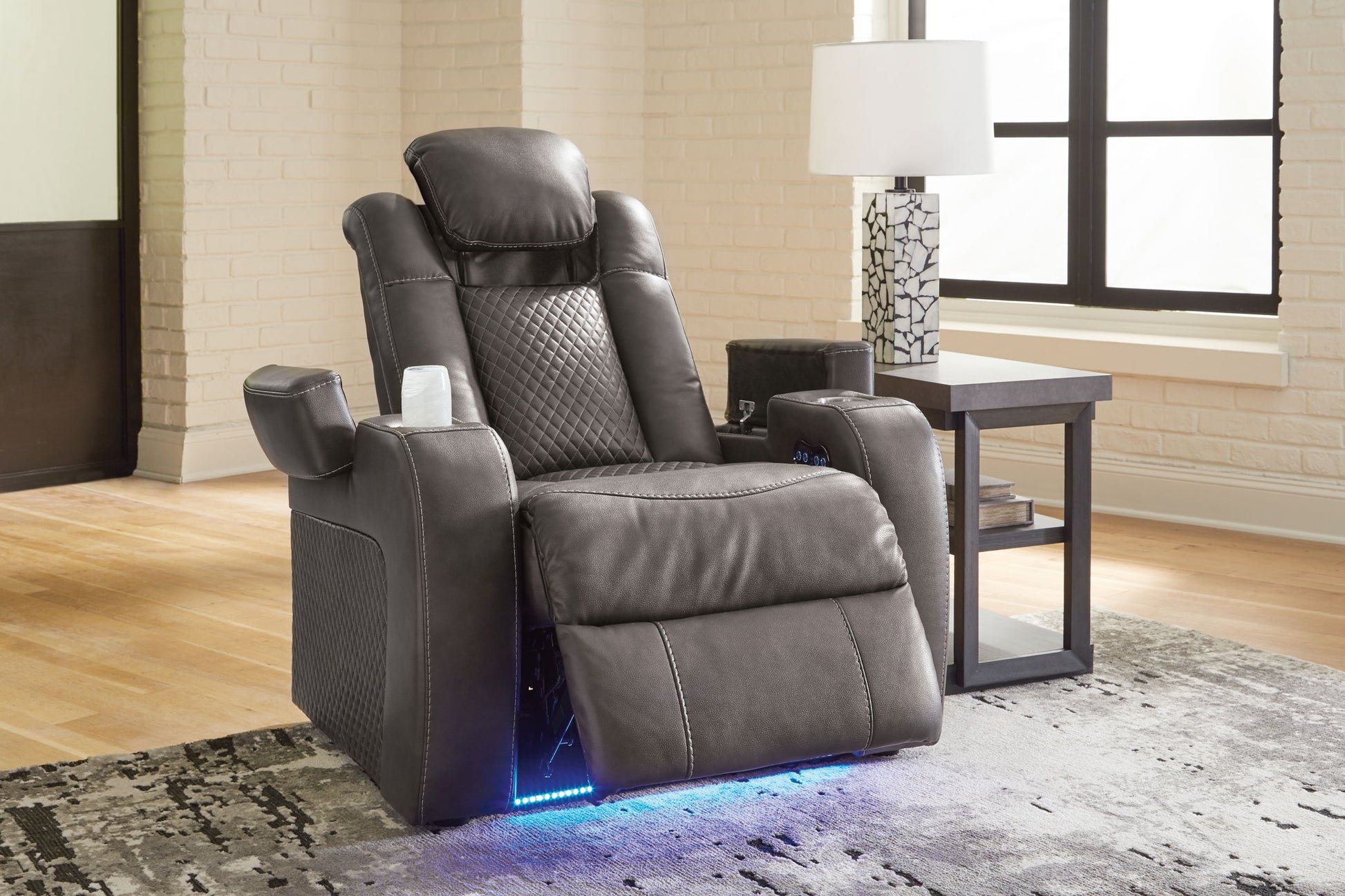 Fyne - dyme - Power Recliner/Adj Headrest - Hornell Furniture Outlet