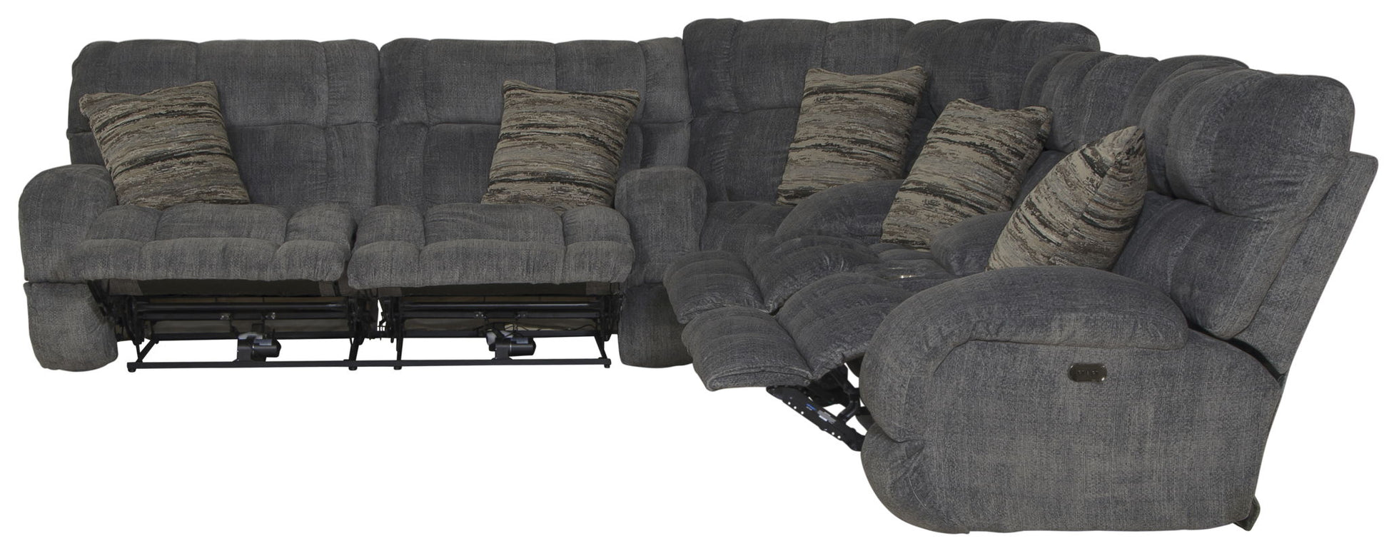 Ashland - Reclining Sectional With 4 Lay Flat Reclining Seats - Hornell Furniture Outlet
