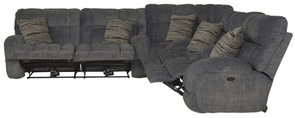 Ashland - Reclining Sectional With 4 Lay Flat Reclining Seats - Hornell Furniture Outlet