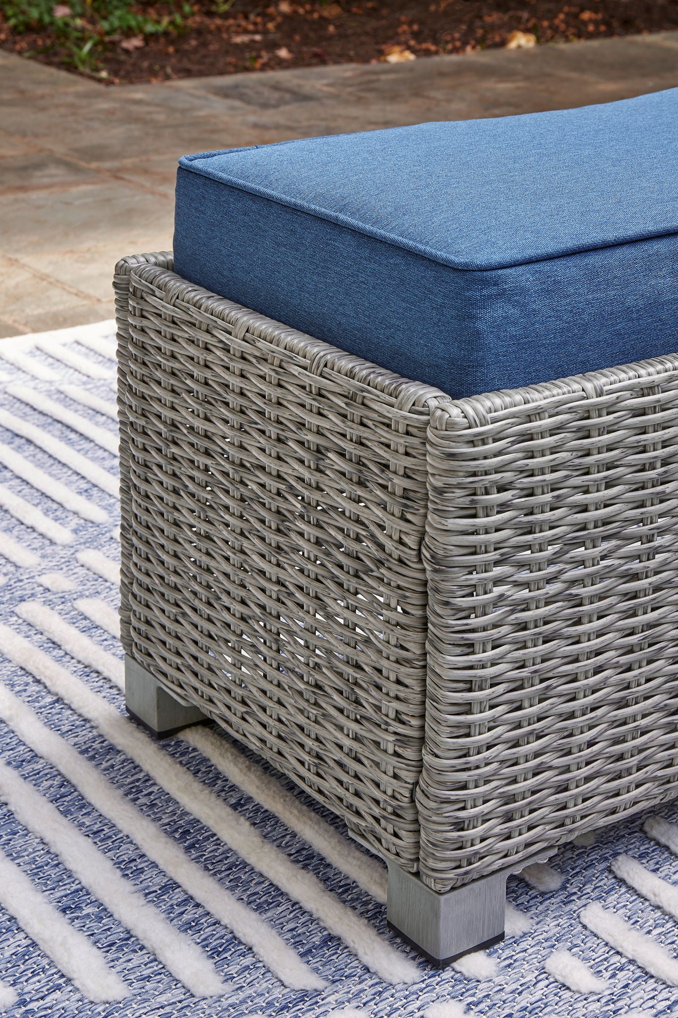 Naples Beach - Light Gray - Bench with Cushion - Hornell Furniture Outlet
