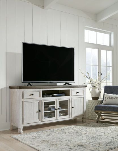 Havalance - Brown / Beige - Extra Large TV Stand - 4 Doors - Hornell Furniture Outlet