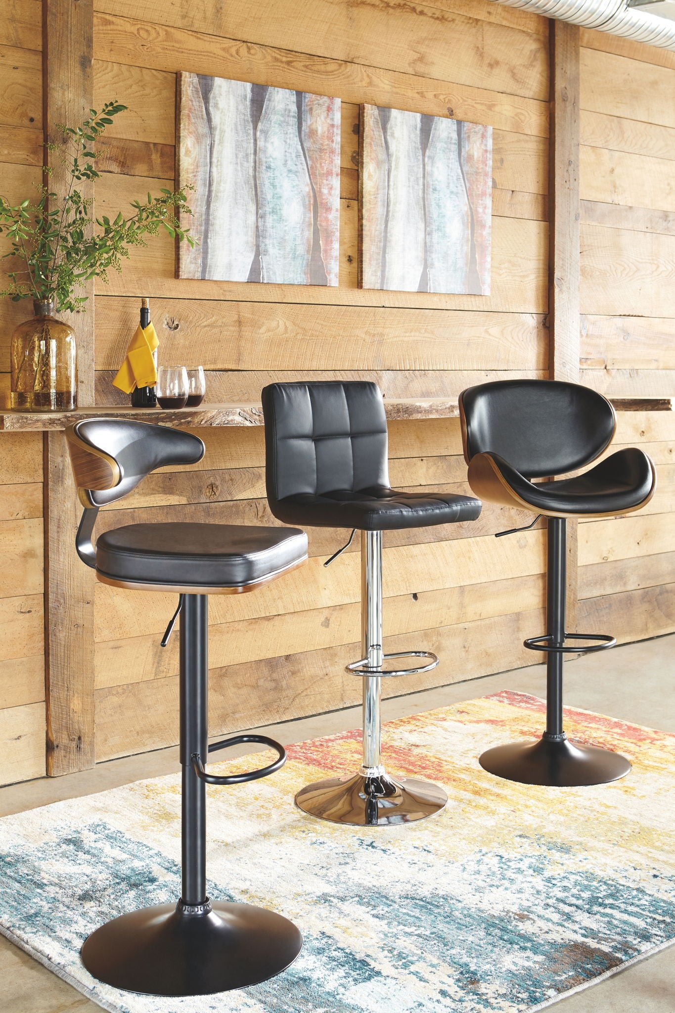 Bellatier - Adjustable Height Barstool (Set of 2) - Hornell Furniture Outlet