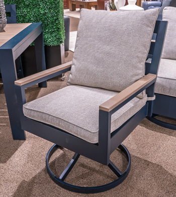East Beach - Blue - Swivel Chair With Cushion (Set of 2) - Hornell Furniture Outlet