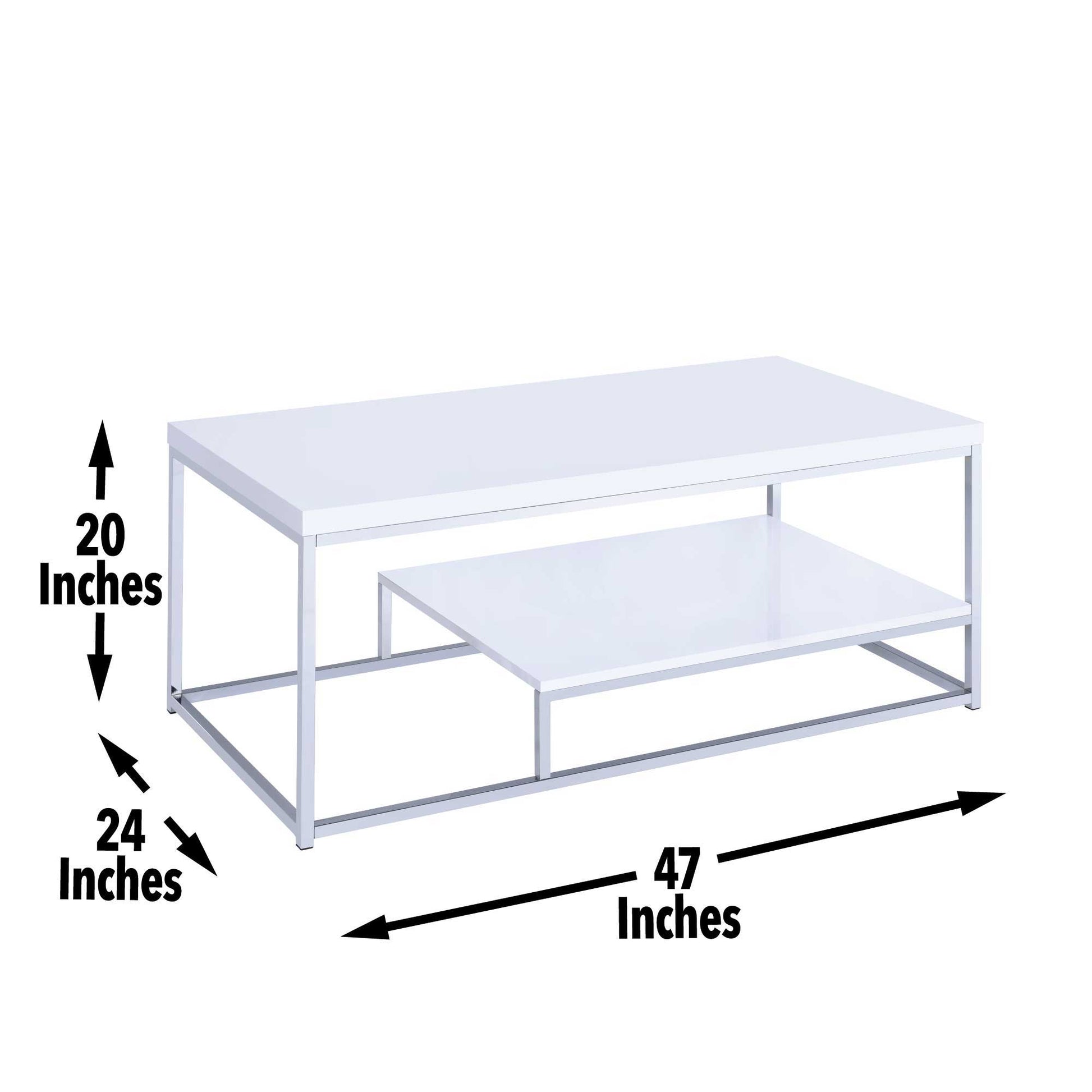 Lucia - 3 Piece Table Set - White - Hornell Furniture Outlet