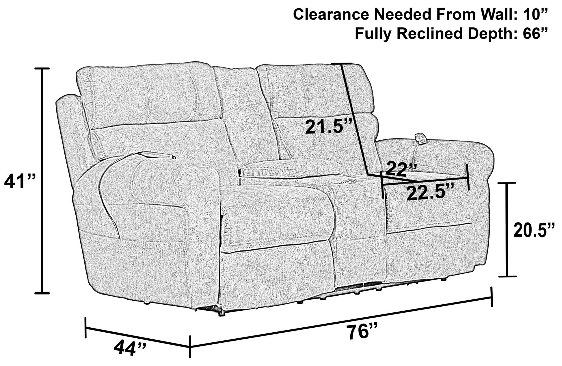 Tranquility - Power Headrest Power Lay Flat Reclining Cons Loveseat With CR3 Heat / Massage / Lumbar - Pewter - Hornell Furniture Outlet