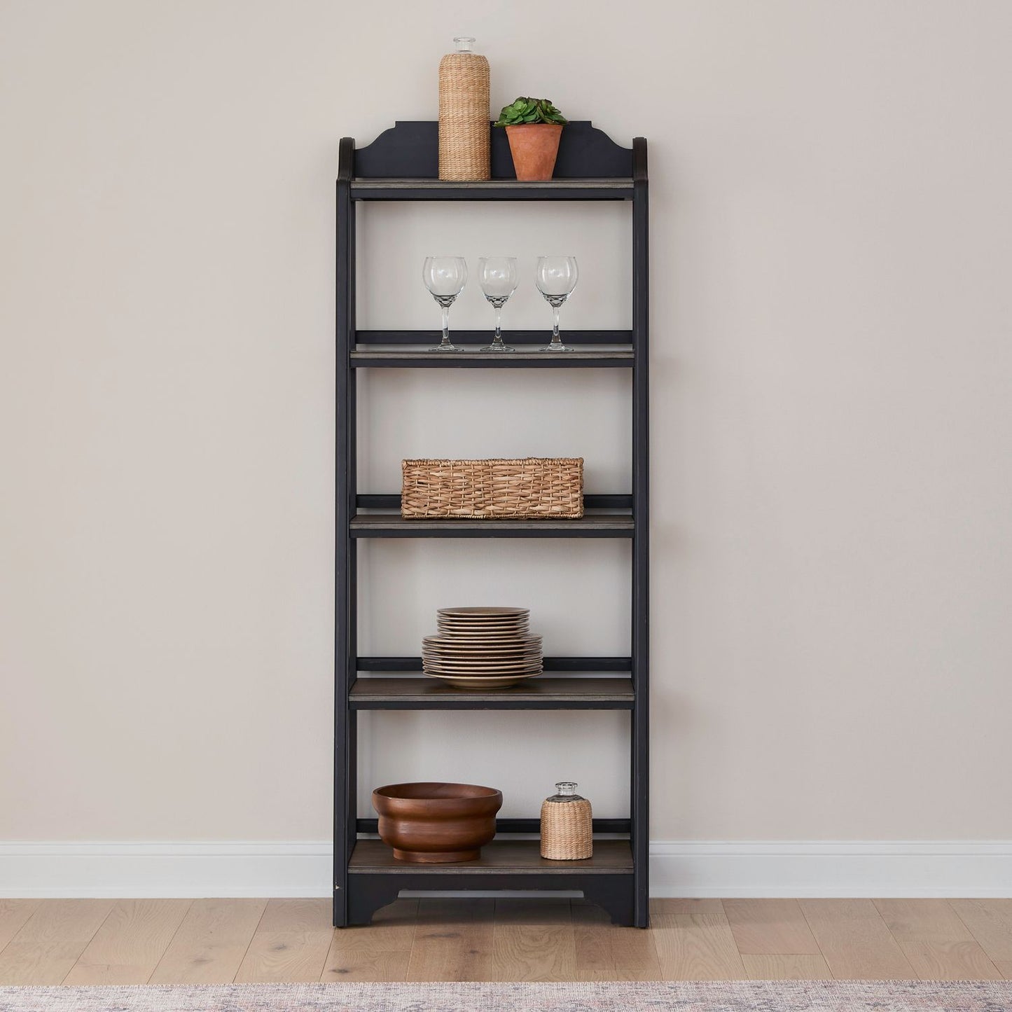 Magnolia Manor - Leaning Pier Bookcase - Hornell Furniture Outlet