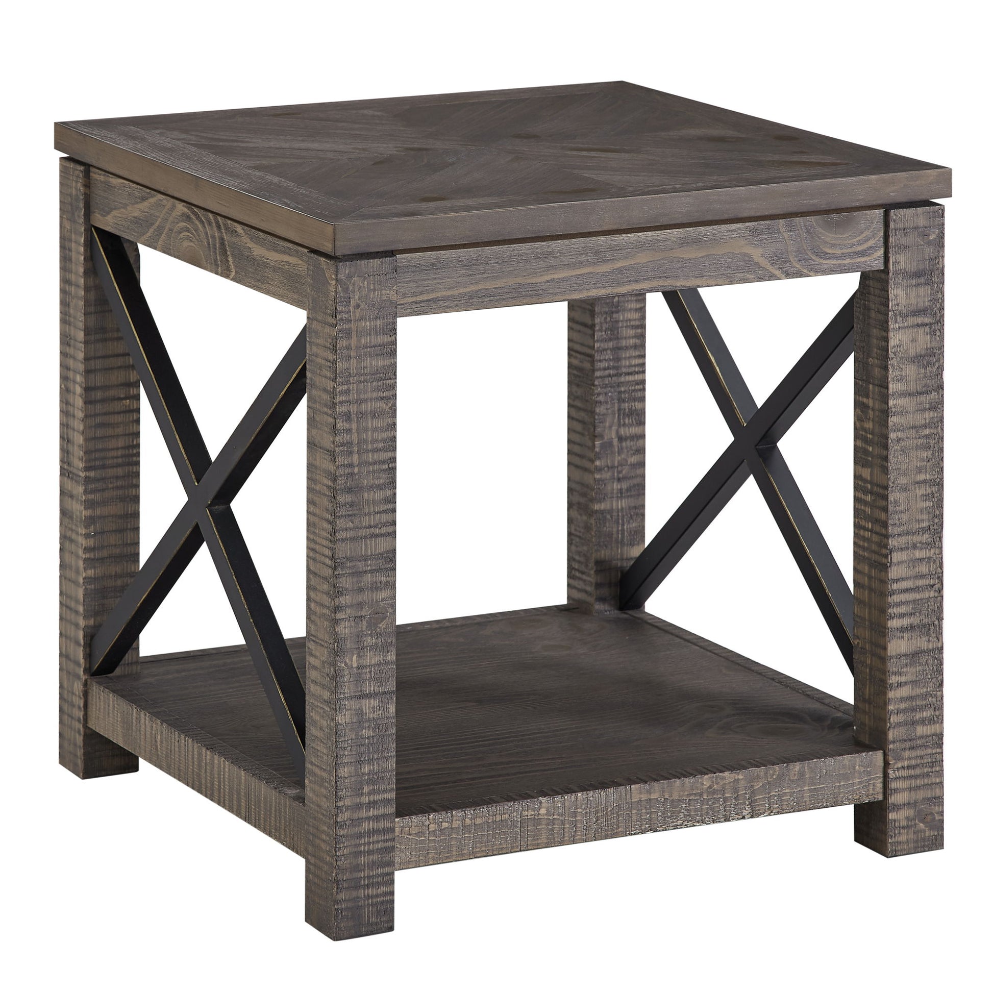 Dexter - Square End Table - Brown - Hornell Furniture Outlet