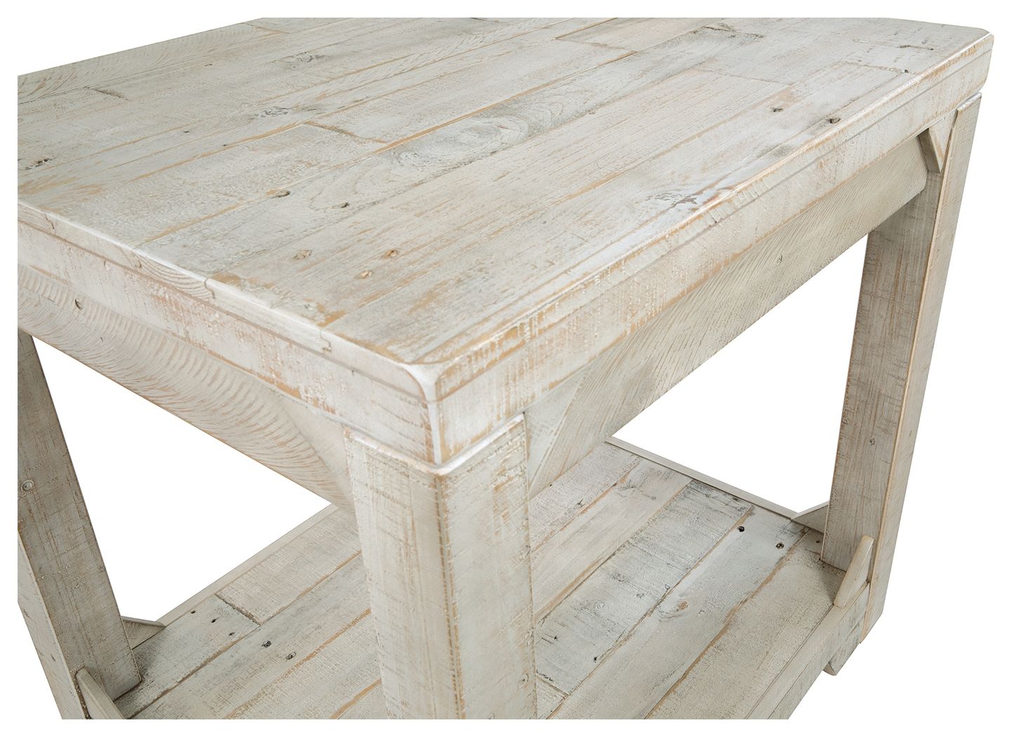 Fregine - Whitewash - Rectangular End Table - Hornell Furniture Outlet