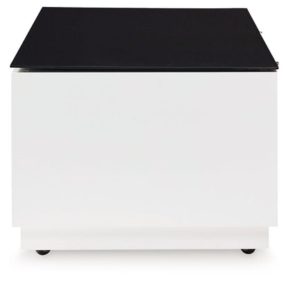 Gardoni - White / Black - Rectangular Cocktail Table - Hornell Furniture Outlet