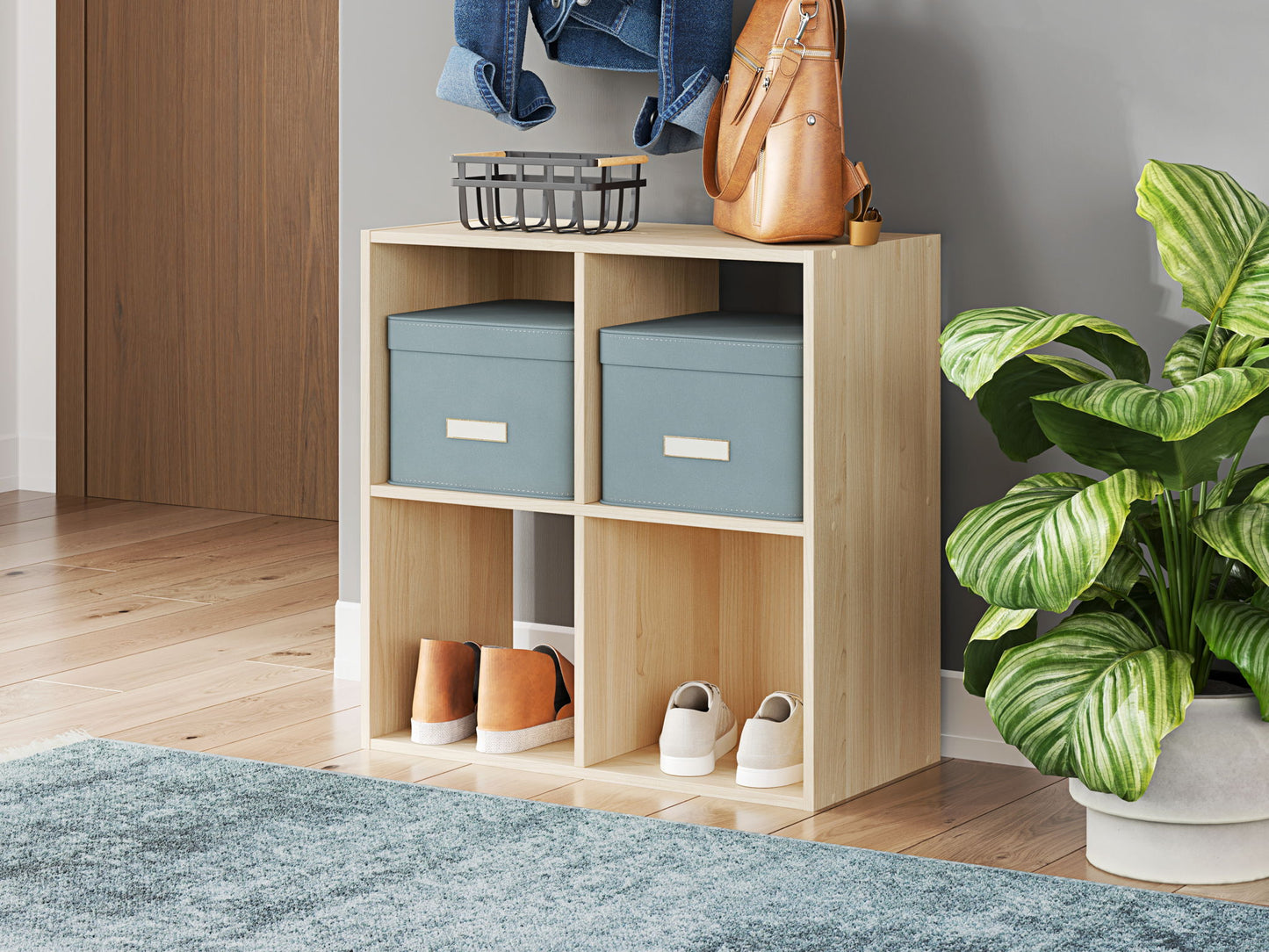 Piperton - Cube Organizer - Wood - Hornell Furniture Outlet