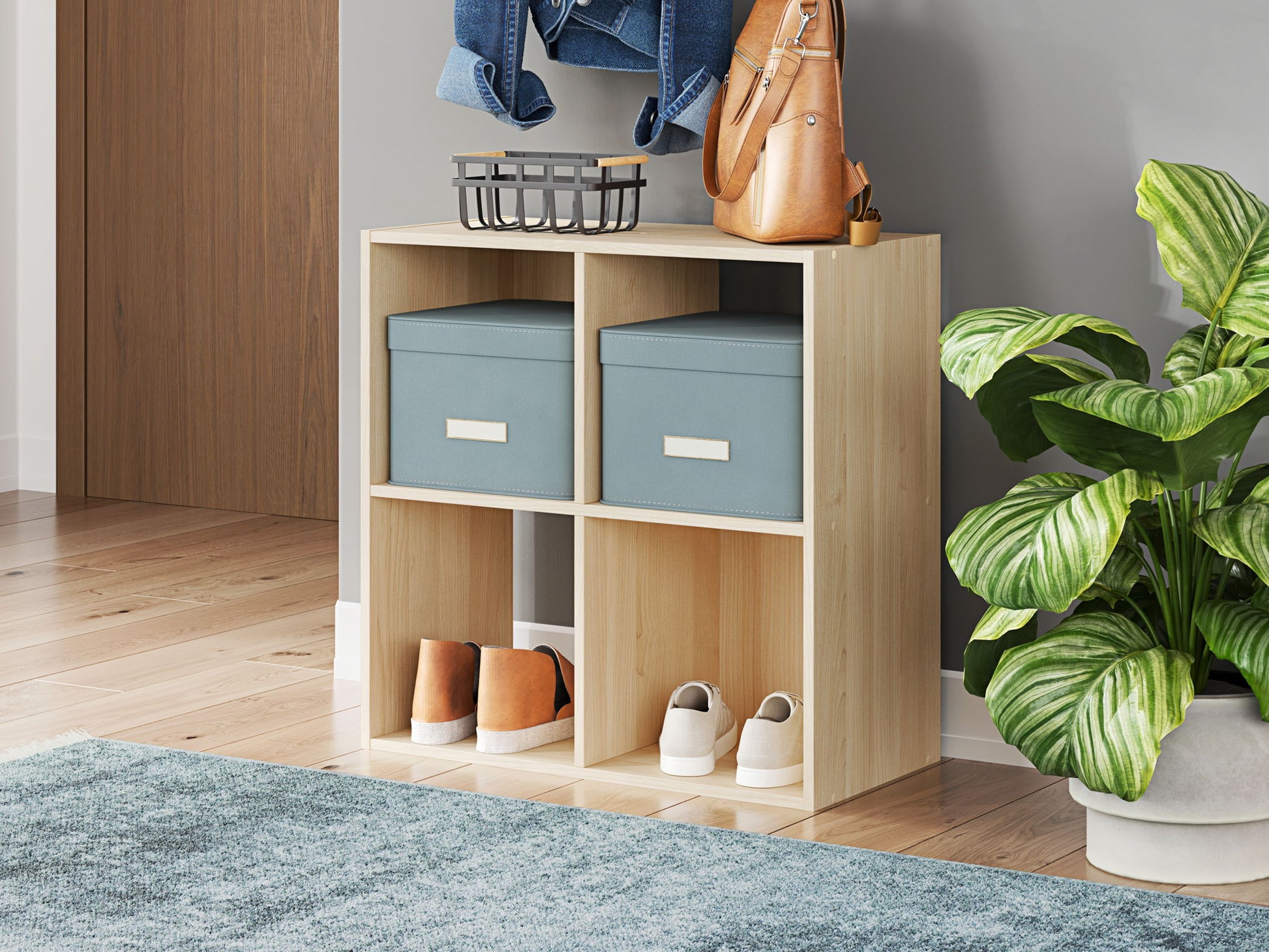 Piperton - Cube Organizer - Wood - Hornell Furniture Outlet