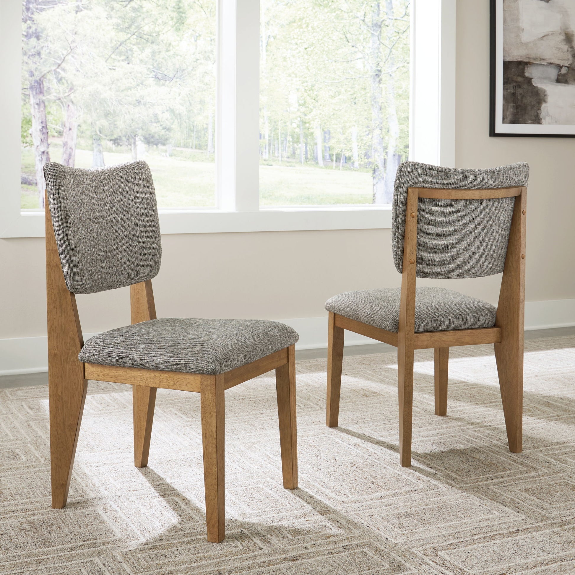 Sherbana - Light Brown - Dining Upholstered Side Chair (Set of 2) - Hornell Furniture Outlet