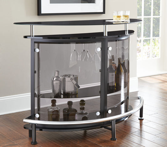 Ariana - Bar Table Or Server - Black - Hornell Furniture Outlet