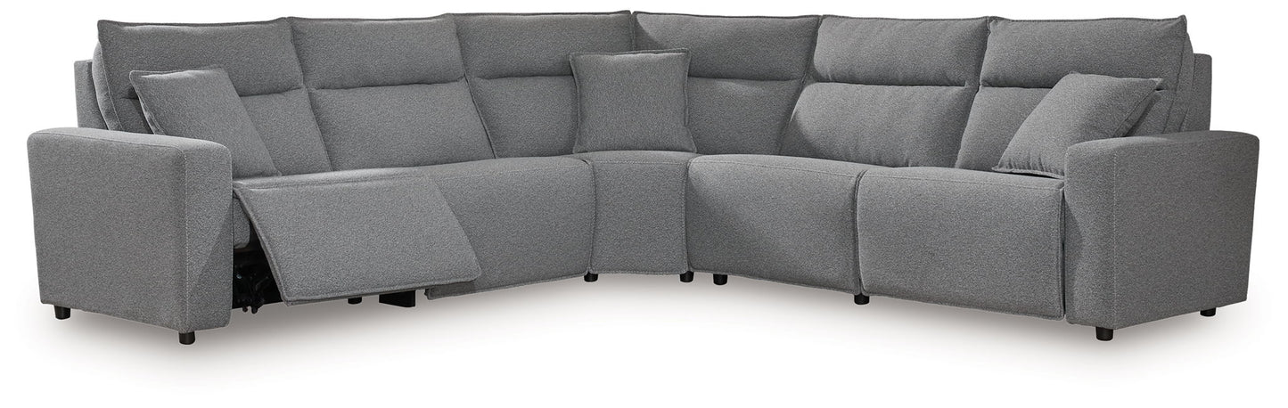 ModMax II - Salt And Pepper - Reclining Sectional - Hornell Furniture Outlet