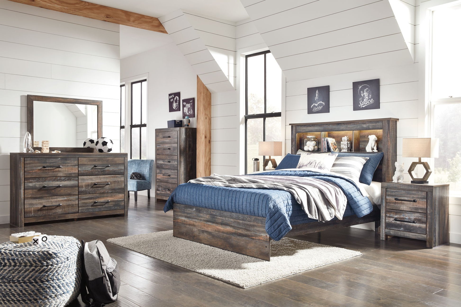 Drystan - Panel Bookcase Bed - Hornell Furniture Outlet