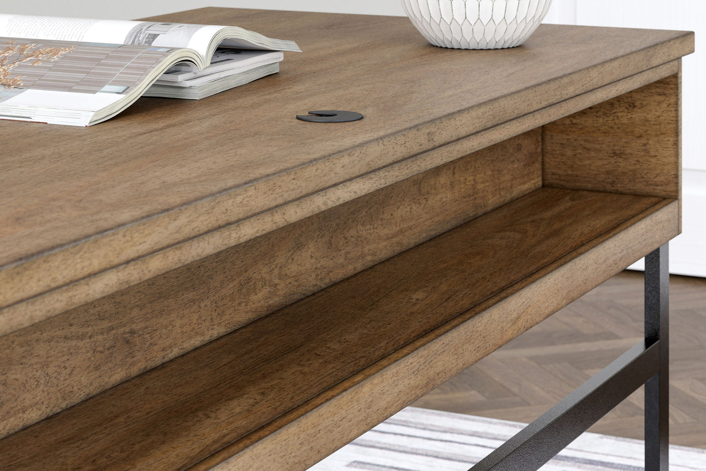 Montia - Light Brown - Home Office Desk - Hornell Furniture Outlet