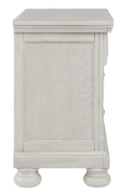 Robbinsdale - Antique White - Two Drawer Night Stand - Hornell Furniture Outlet