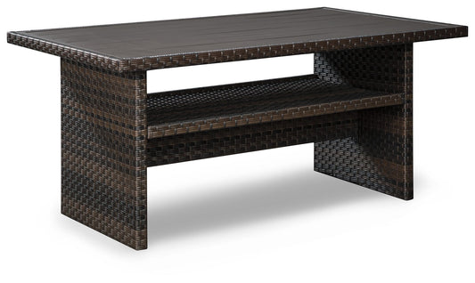 Easy Isle - RECT Multi - Use Table - Dark Brown / Beige - Hornell Furniture Outlet