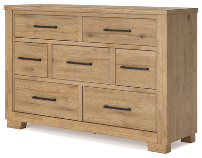 Galliden - Light Brown - Dresser - Hornell Furniture Outlet