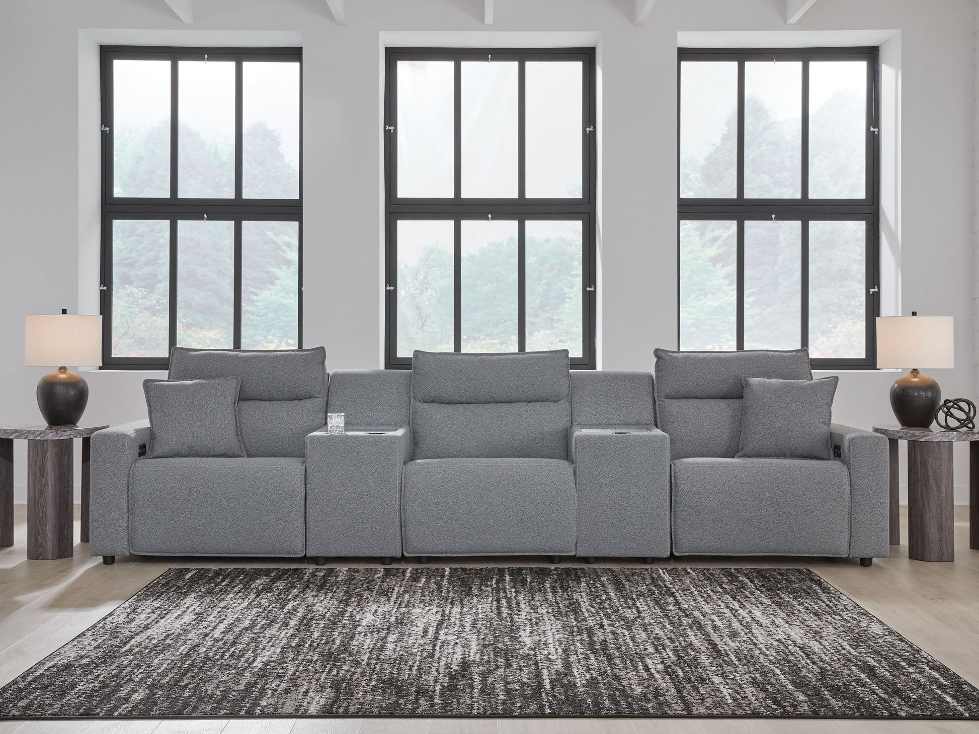 ModMax II - Salt And Pepper - Reclining Sectional - Hornell Furniture Outlet