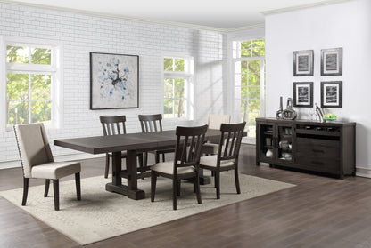 Napa - Upholstered Side Chair (Set of 2) - Dark Brown - Hornell Furniture Outlet