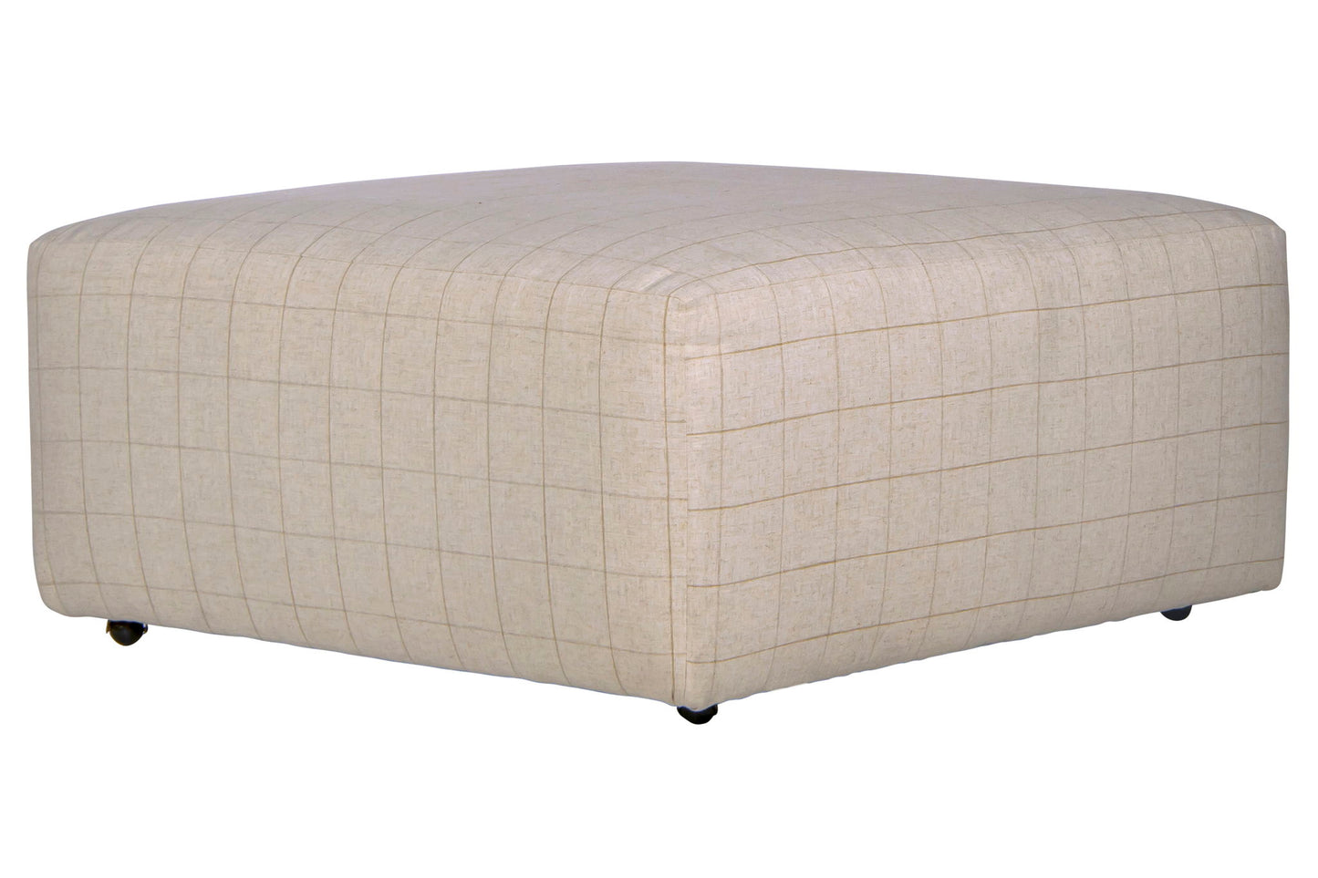 Justine - Castered Cocktail Ottoman - Wheat - Hornell Furniture Outlet