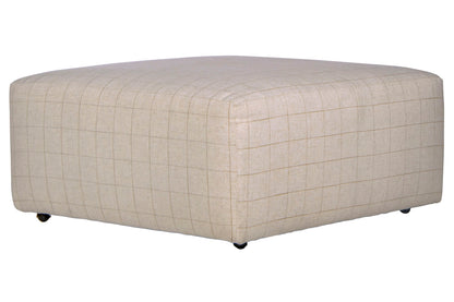 Justine - Castered Cocktail Ottoman - Wheat - Hornell Furniture Outlet