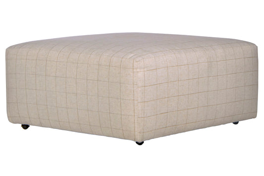 Justine - Castered Cocktail Ottoman - Wheat - Hornell Furniture Outlet